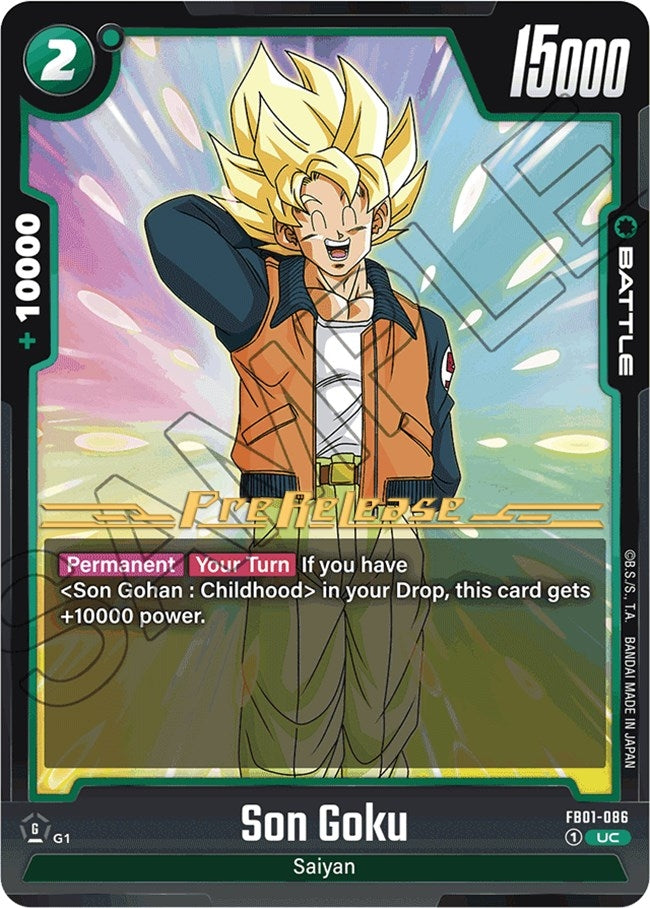 Image for Son Goku - FB01-086 (Awakened Pulse Pre-Release Cards) (FB01-086) - Dragon Ball Super: Fusion World