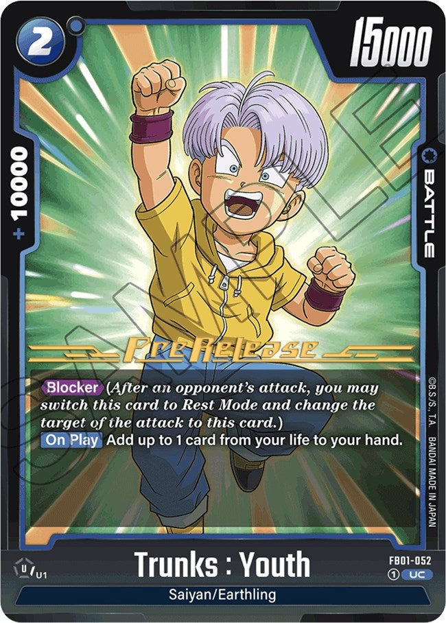 Image for Trunks : Youth (Awakened Pulse Pre-Release Cards) (FB01-052) - Dragon Ball Super: Fusion World