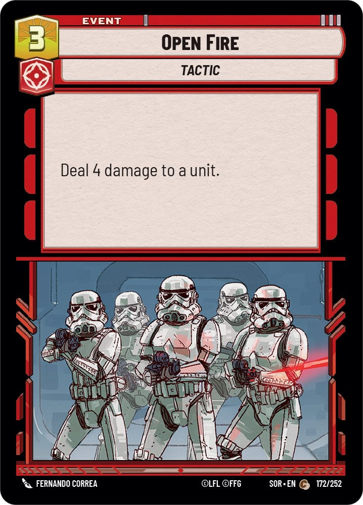 Image for Open Fire (Spark of Rebellion) (172/252) - Star Wars: Unlimited
