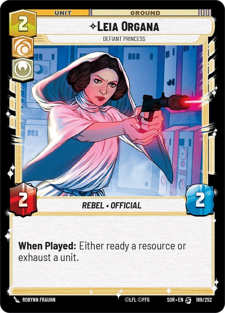 Image for Leia Organa - Defiant Princess (Spark of Rebellion) (189/252) - Star Wars: Unlimited