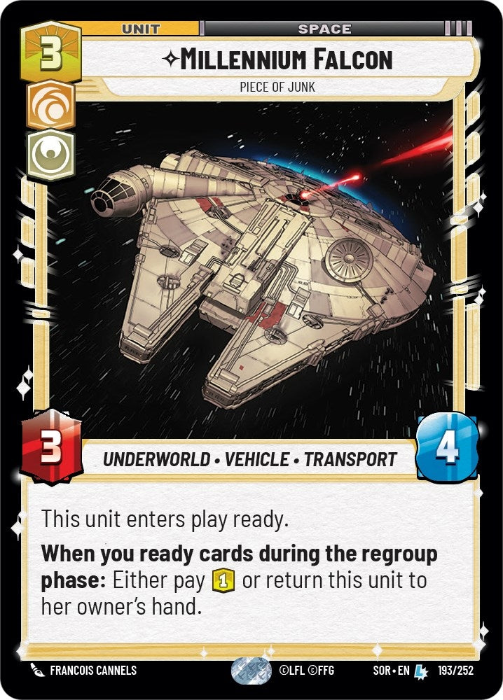 Image for Millennium Falcon - Piece of Junk (Spark of Rebellion) (193/252) - Star Wars: Unlimited
