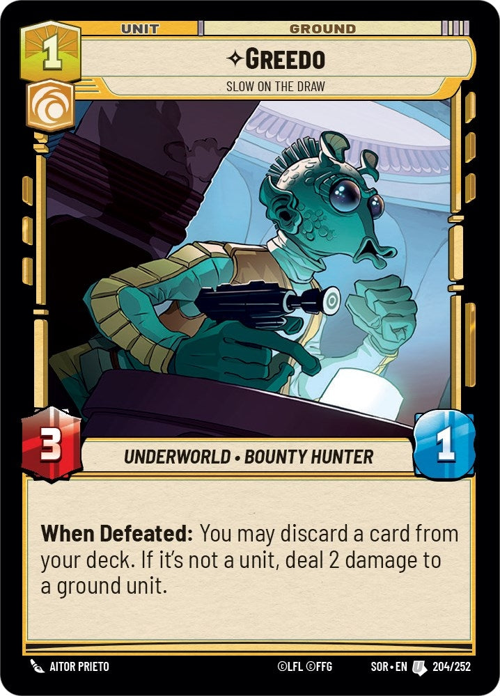 Image for Greedo - Slow on the Draw (Spark of Rebellion) (204/252) - Star Wars: Unlimited