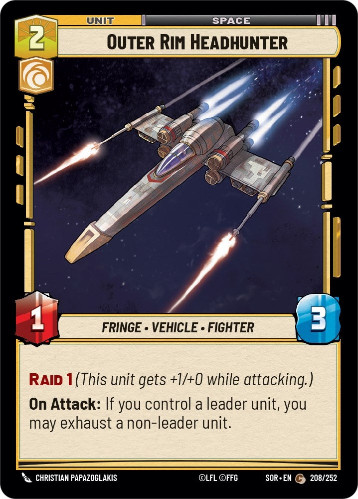 Image for Outer Rim Headhunter (Spark of Rebellion) (208/252) - Star Wars: Unlimited