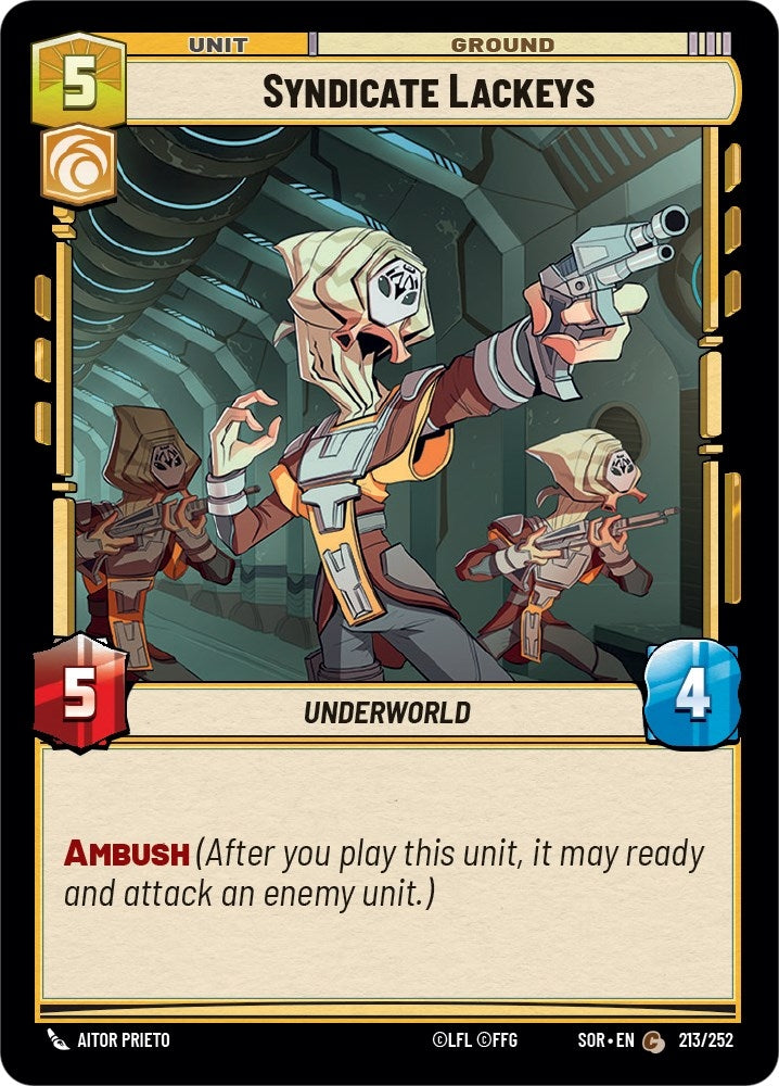 Image for Syndicate Lackeys (Spark of Rebellion) (213/252) - Star Wars: Unlimited
