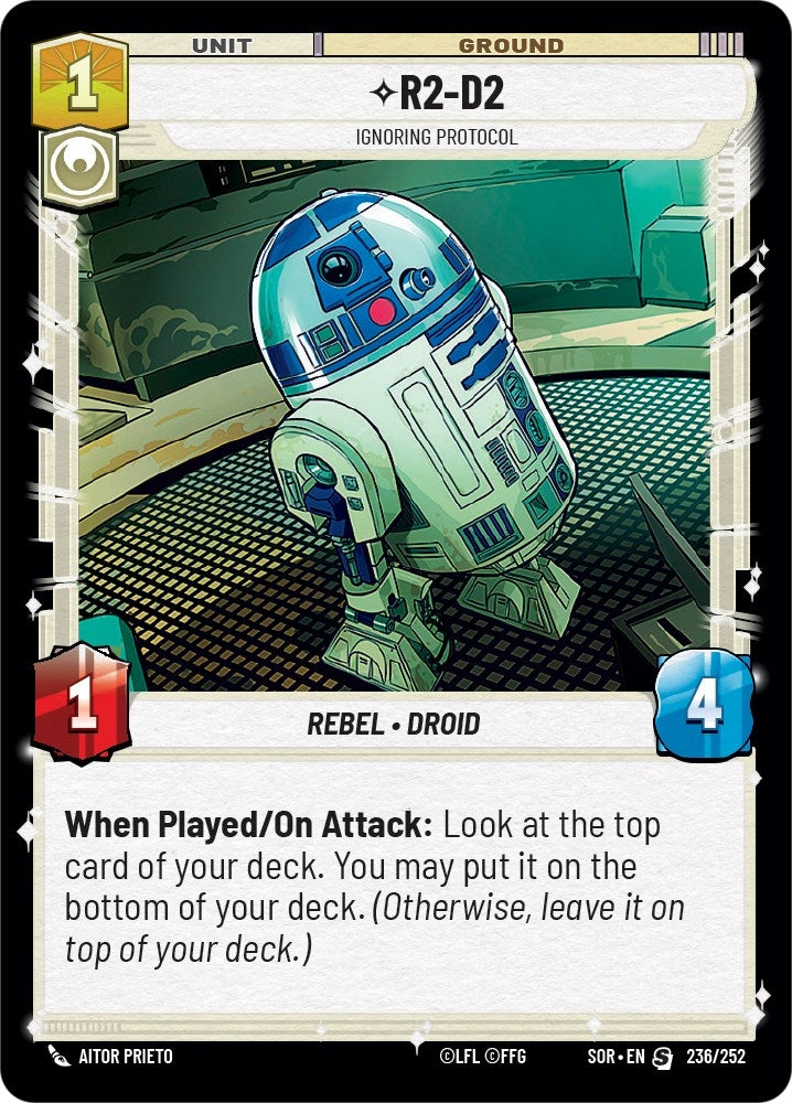 Image for R2-D2 - Ignoring Protocol (Spark of Rebellion) (236/252) - Star Wars: Unlimited