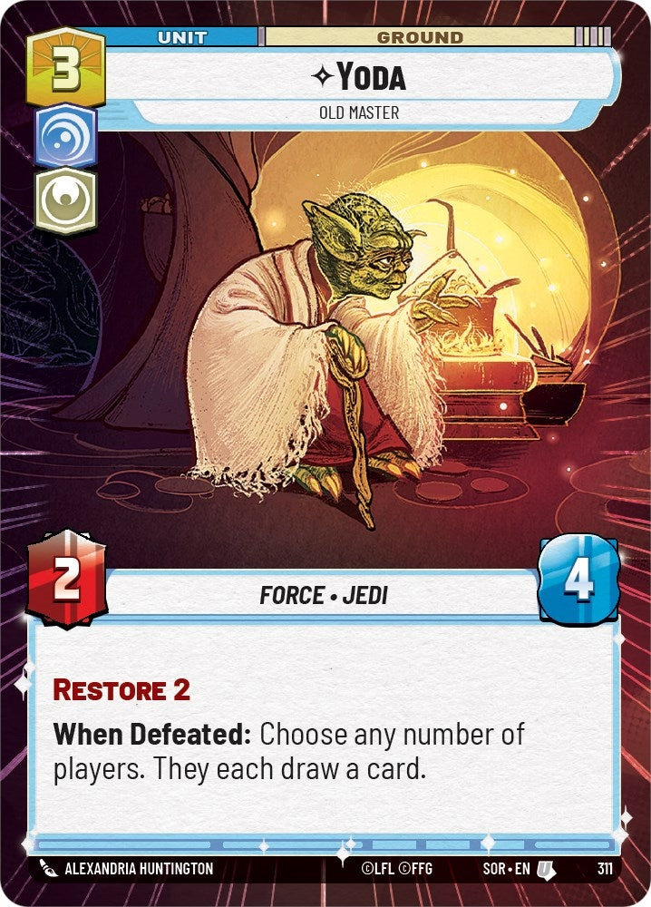 Image for Yoda - Old Master (Hyperspace) (Spark of Rebellion) (311) - Star Wars: Unlimited