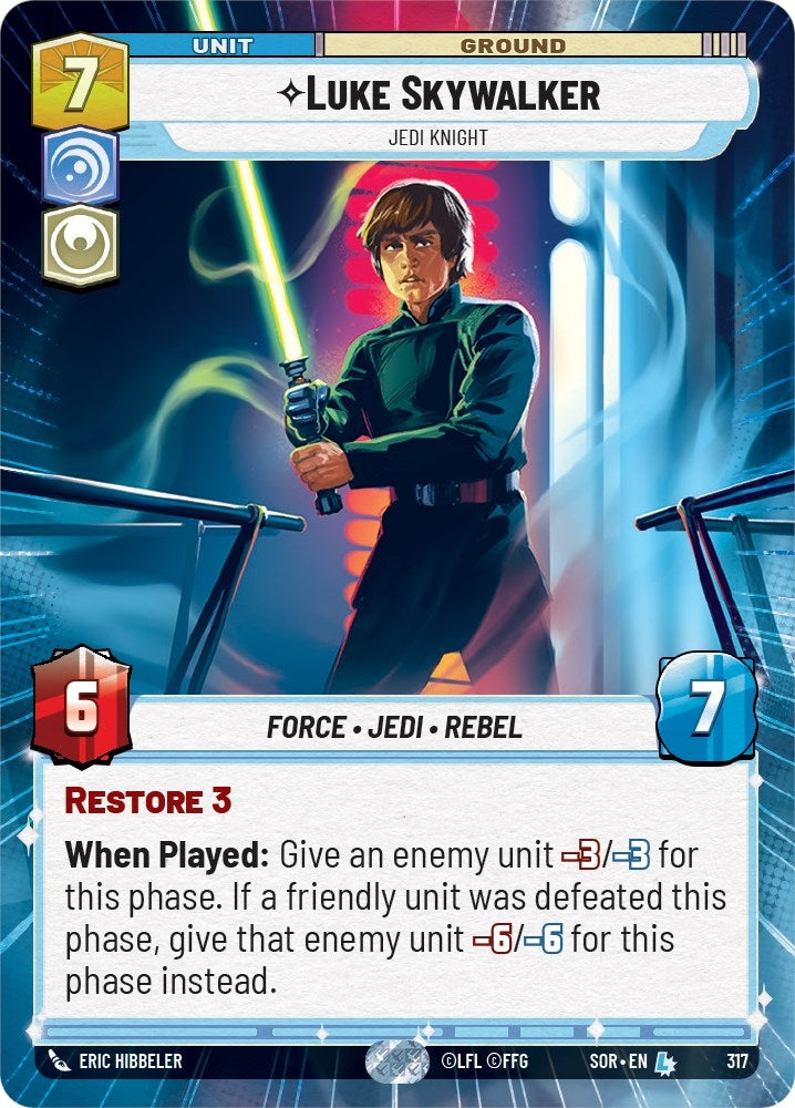 Image for Luke Skywalker - Jedi Knight (Hyperspace) (Spark of Rebellion) (317) - Star Wars: Unlimited