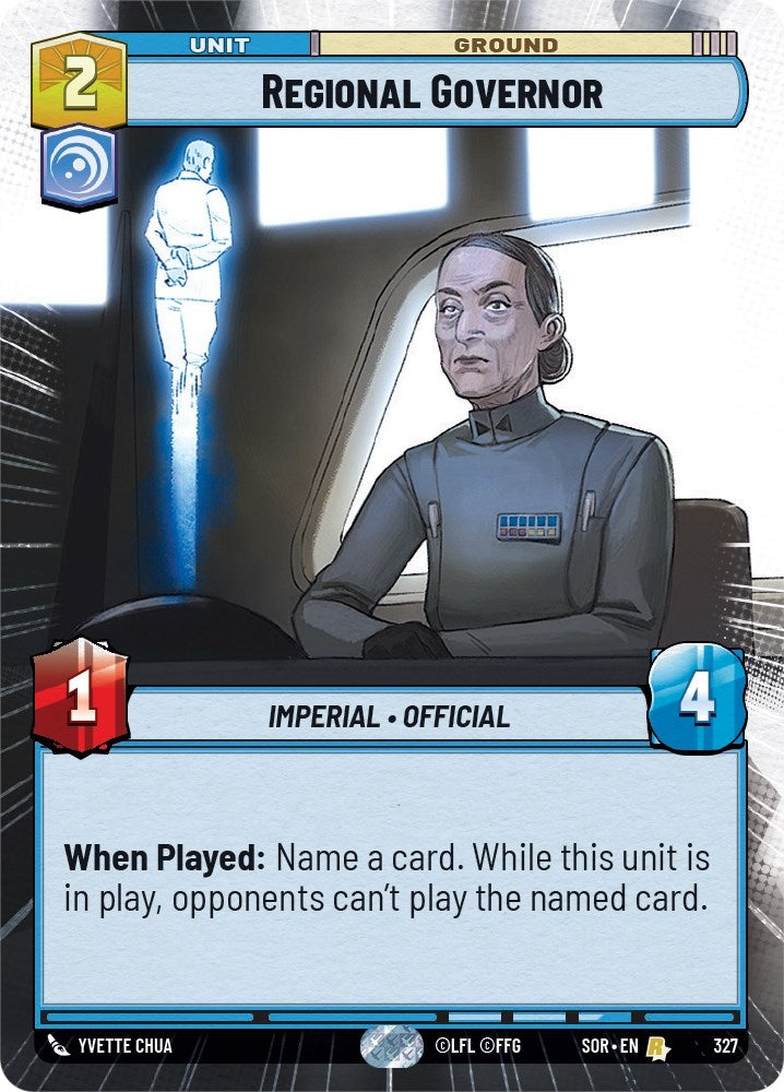 Image for Regional Governor (Hyperspace) (Spark of Rebellion) (327) - Star Wars: Unlimited