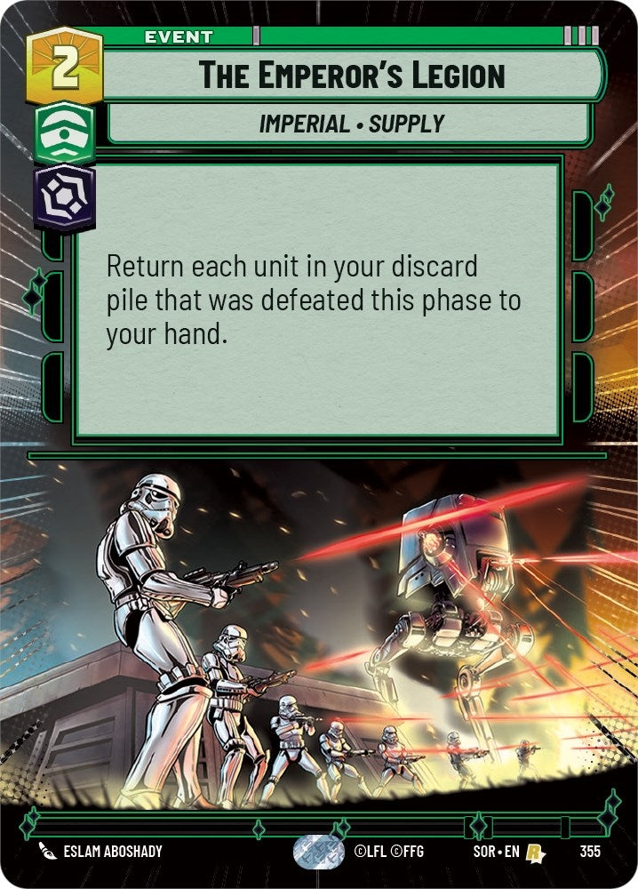 Image for The Emperor's Legion (Hyperspace) (Spark of Rebellion) (355) - Star Wars: Unlimited
