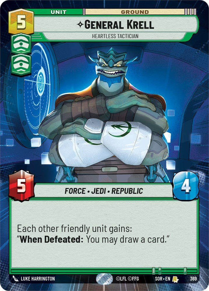Image for General Krell - Heartless Tactician (Hyperspace) (Spark of Rebellion) (369) - Star Wars: Unlimited