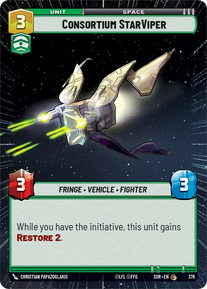 Image for Consortium StarViper (Hyperspace) (Spark of Rebellion) (376) - Star Wars: Unlimited