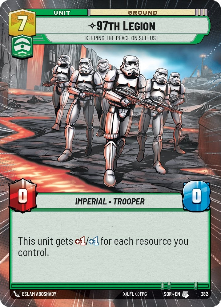 Image for 97th Legion - Keeping the Peace on Sullust (Hyperspace) (Spark of Rebellion) (382) - Star Wars: Unlimited