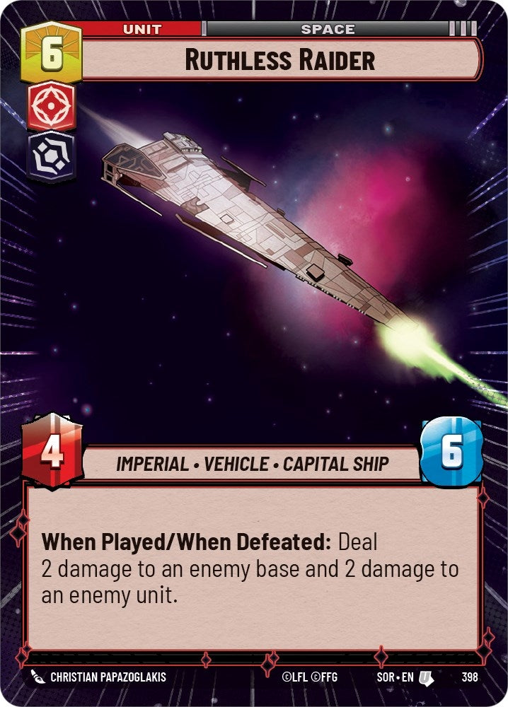 Image for Ruthless Raider (Hyperspace) (Spark of Rebellion) (398) - Star Wars: Unlimited