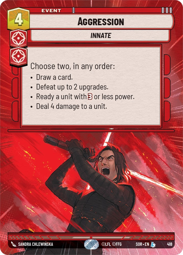 Image for Aggression (Hyperspace) (Spark of Rebellion) (418) - Star Wars: Unlimited