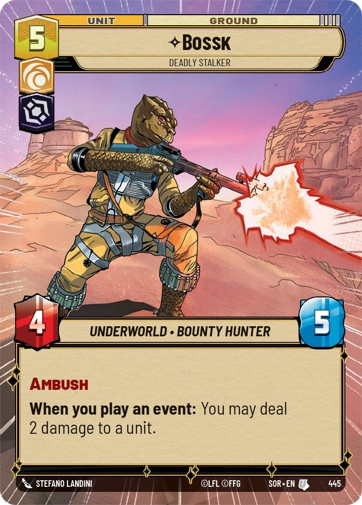 Image for Bossk - Deadly Stalker (Hyperspace) (Spark of Rebellion) (445) - Star Wars: Unlimited