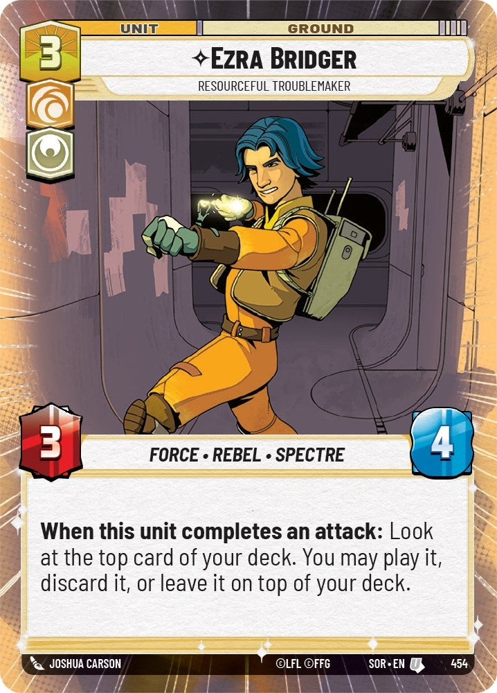 Image for Ezra Bridger - Resourceful Troublemaker (Hyperspace) (Spark of Rebellion) (454) - Star Wars: Unlimited