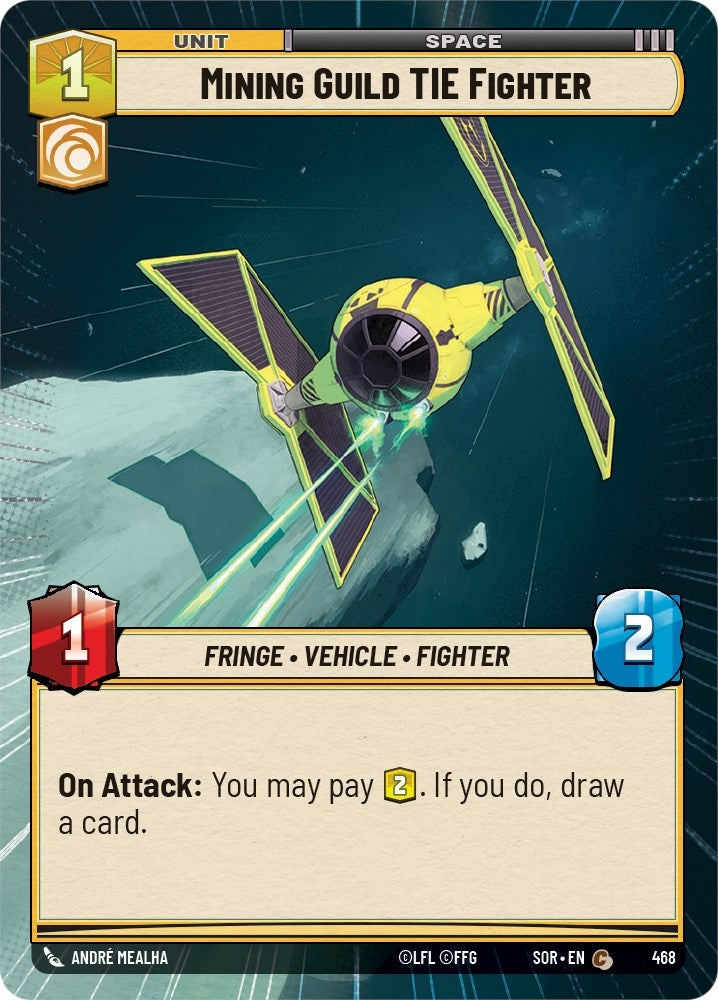 Image for Mining Guild TIE Fighter (Hyperspace) (Spark of Rebellion) (468) - Star Wars: Unlimited