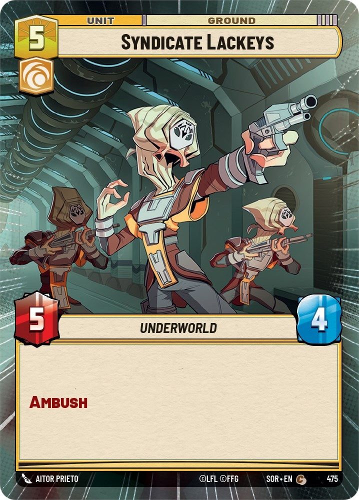 Image for Syndicate Lackeys (Hyperspace) (Spark of Rebellion) (475) - Star Wars: Unlimited