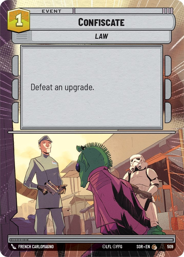 Image for Confiscate (Hyperspace) (Spark of Rebellion) (509) - Star Wars: Unlimited