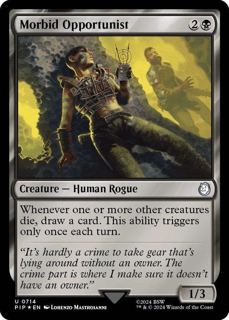 Image for Morbid Opportunist (Surge Foil) (Universes Beyond: Fallout) (714) - Magic: The Gathering