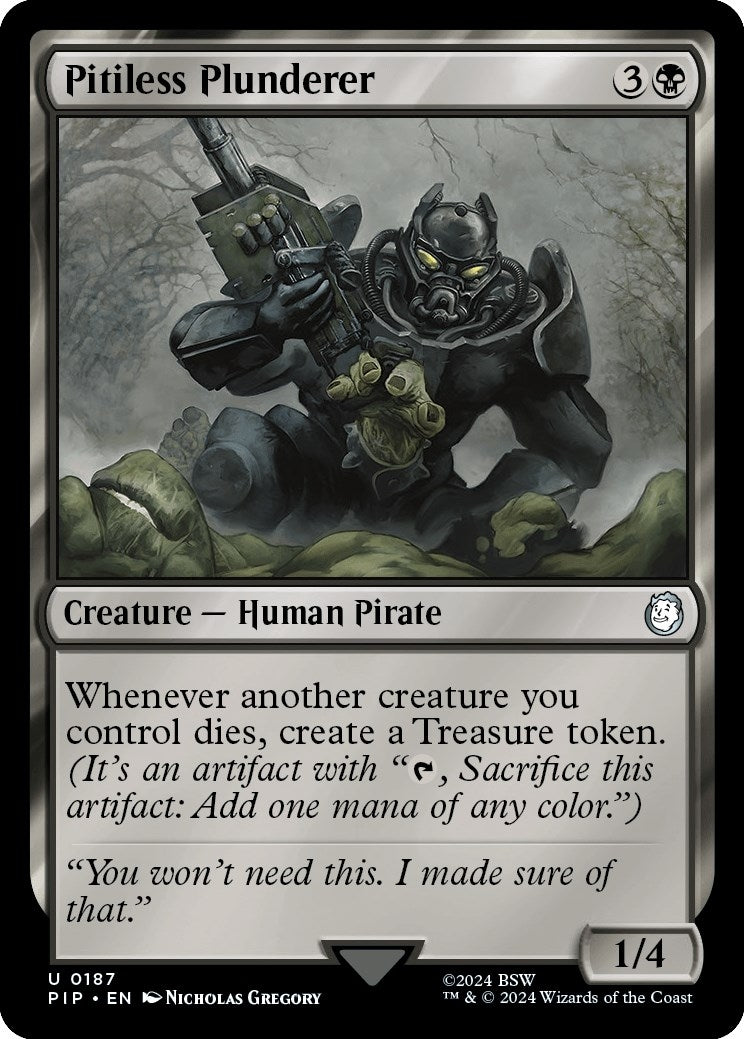 Image for Pitiless Plunderer (Universes Beyond: Fallout) (187) - Magic: The Gathering