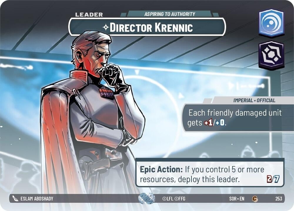Image for Director Krennic - Aspiring to Authority (Showcase) (Spark of Rebellion) (253) - Star Wars: Unlimited