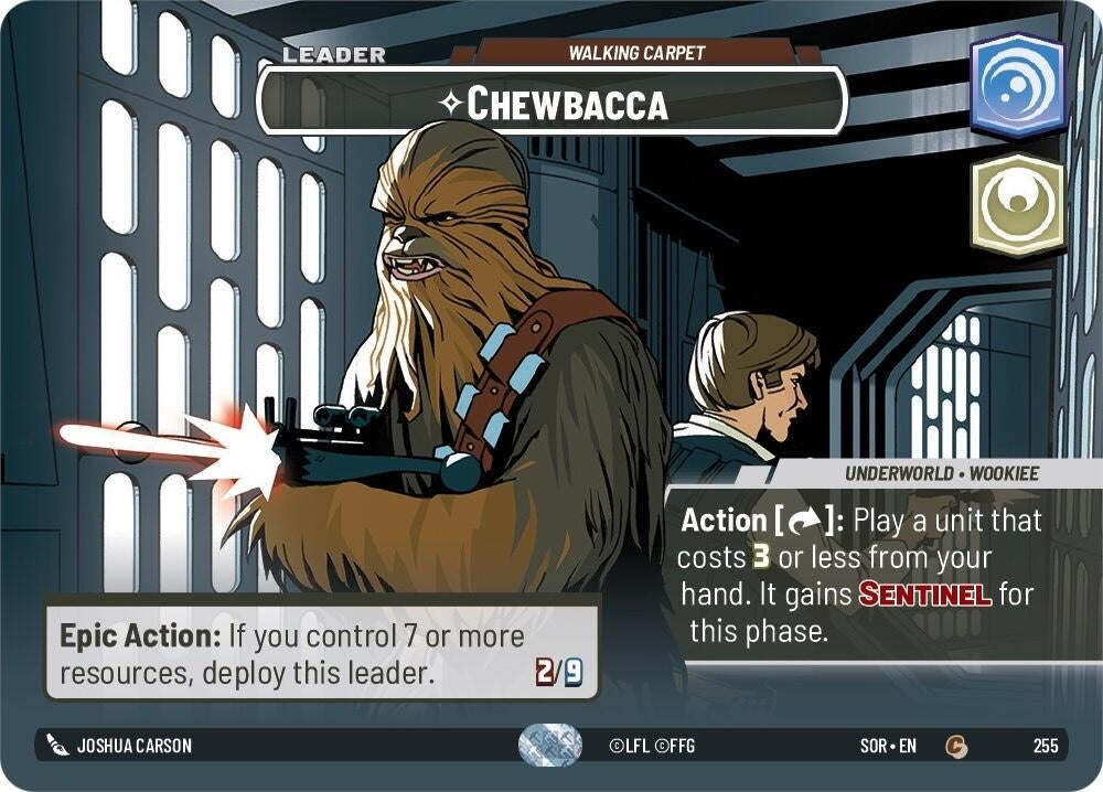 Image for Chewbacca - Walking Carpet (Showcase) (Spark of Rebellion) (255) - Star Wars: Unlimited