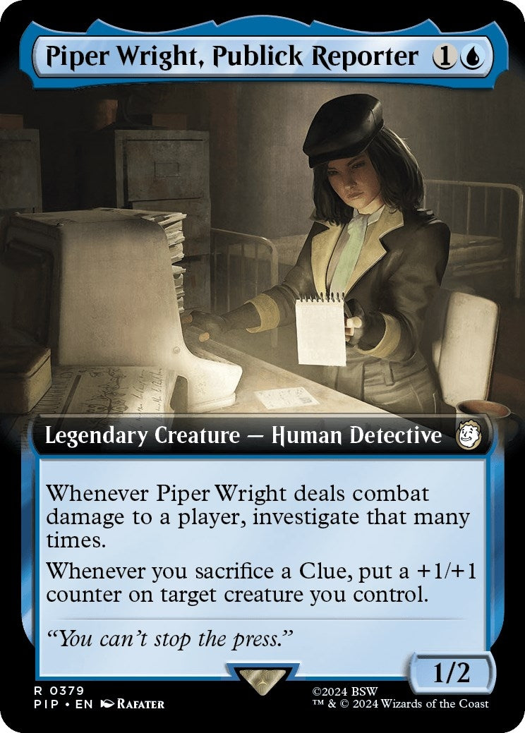 Image for Piper Wright, Publick Reporter (Extended Art) (Universes Beyond: Fallout) (379) - Magic: The Gathering