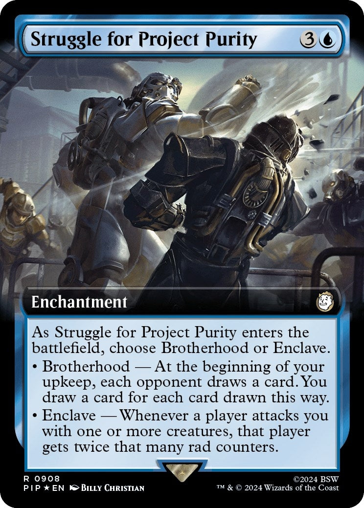 Image for Struggle for Project Purity (Extended Art) (Surge Foil) (Universes Beyond: Fallout) (908) - Magic: The Gathering