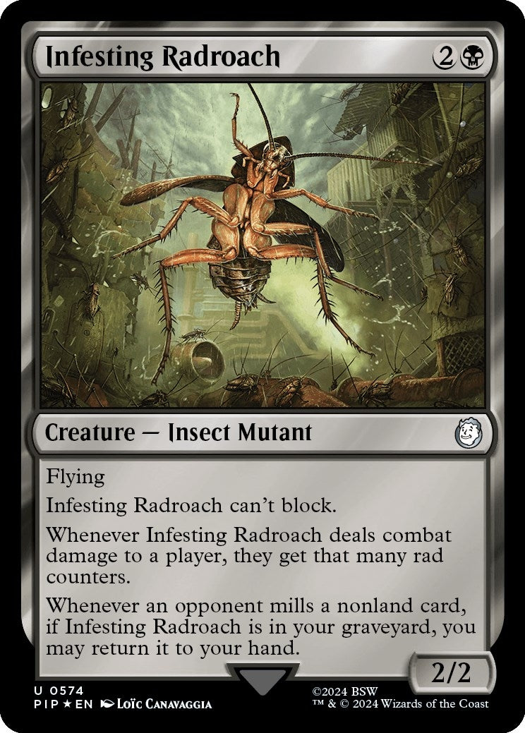 Image for Infesting Radroach (Surge Foil) (Universes Beyond: Fallout) (574) - Magic: The Gathering