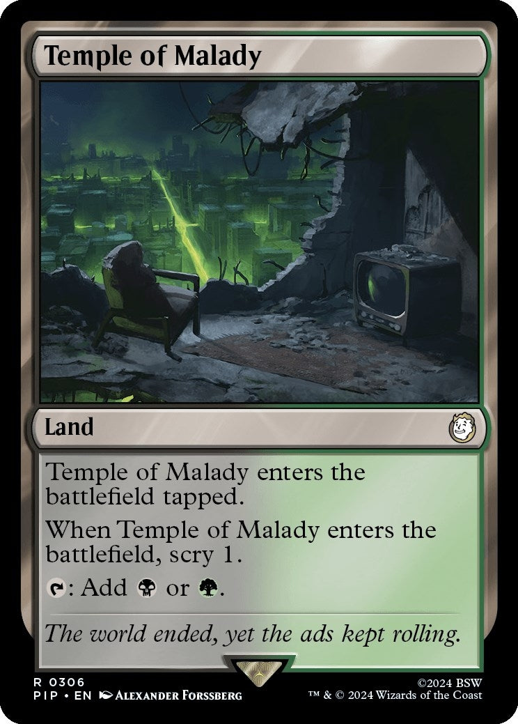 Image for Temple of Malady (Universes Beyond: Fallout) (306) - Magic: The Gathering