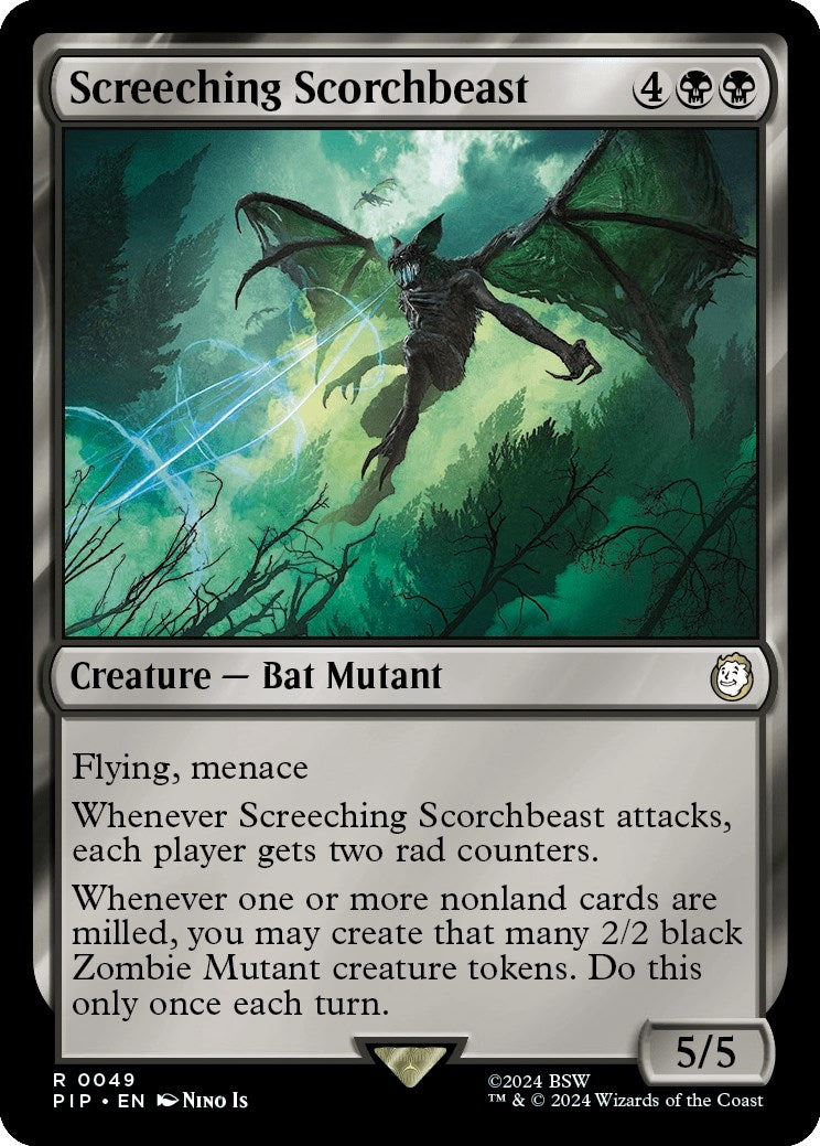 Image for Screeching Scorchbeast (Universes Beyond: Fallout) (49) - Magic: The Gathering