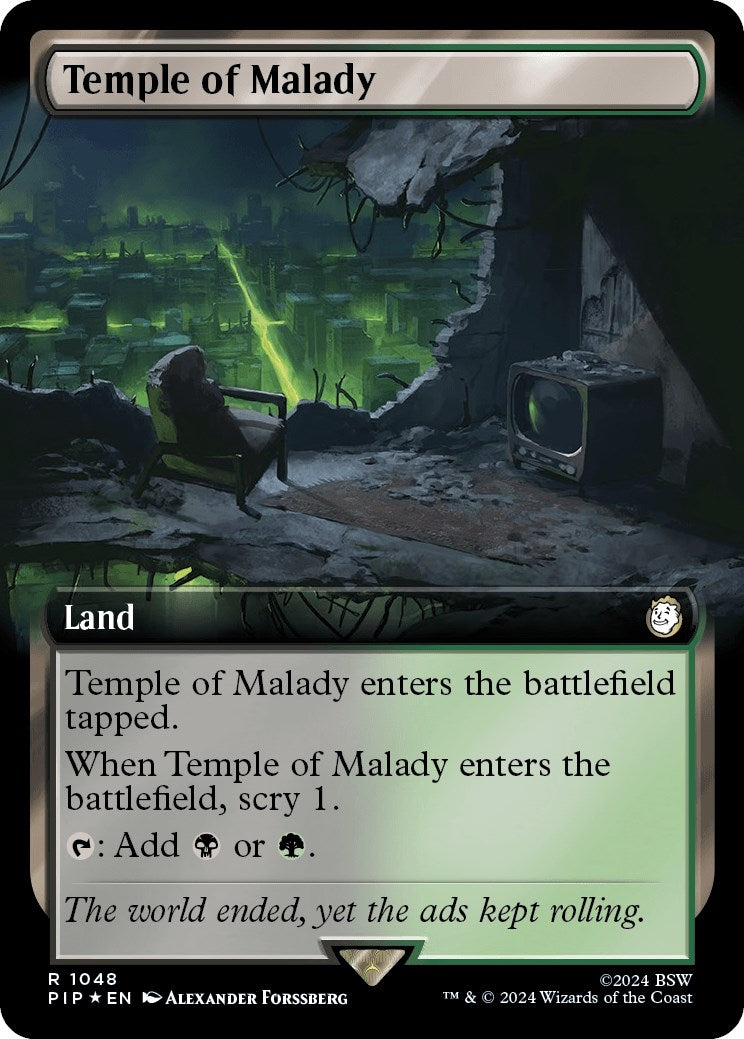 Image for Temple of Malady (Extended Art) (Surge Foil) (Universes Beyond: Fallout) (1048) - Magic: The Gathering