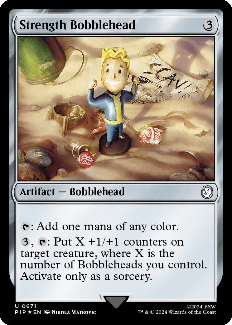 Image for Strength Bobblehead (Surge Foil) (Universes Beyond: Fallout) (671) - Magic: The Gathering