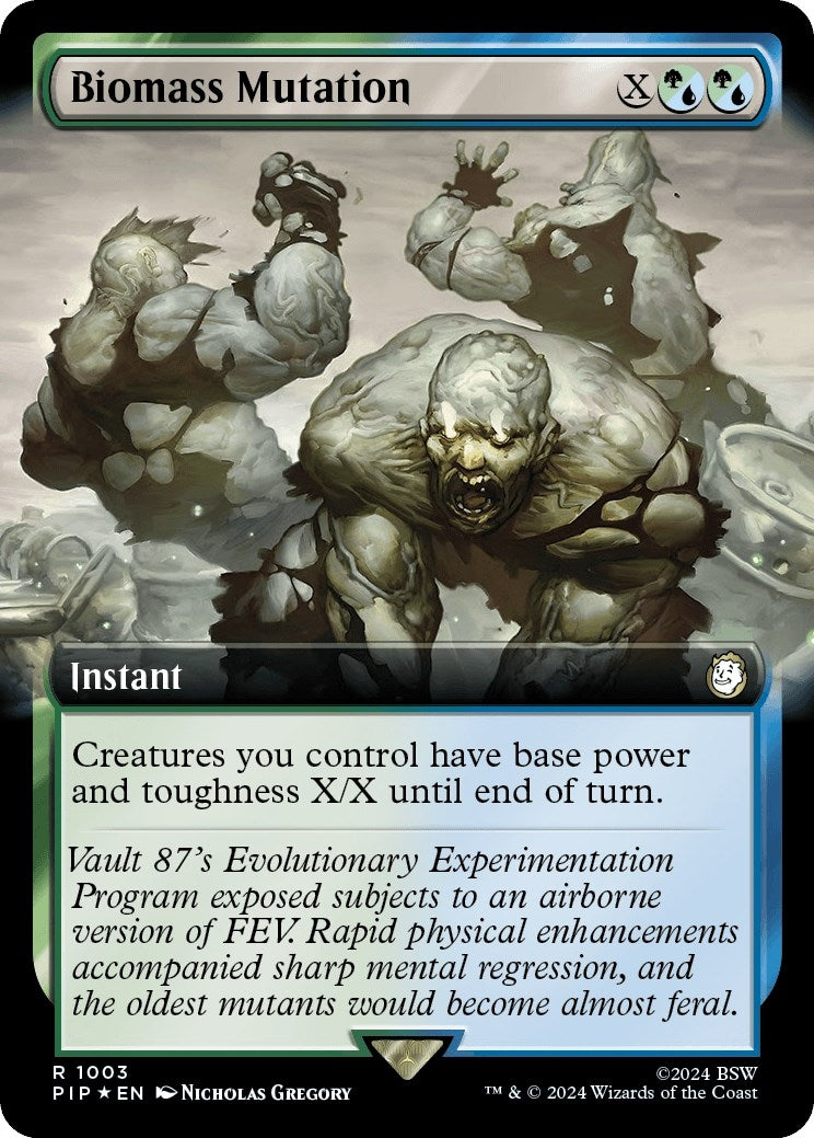 Image for Biomass Mutation (Extended Art) (Surge Foil) (Universes Beyond: Fallout) (1003) - Magic: The Gathering