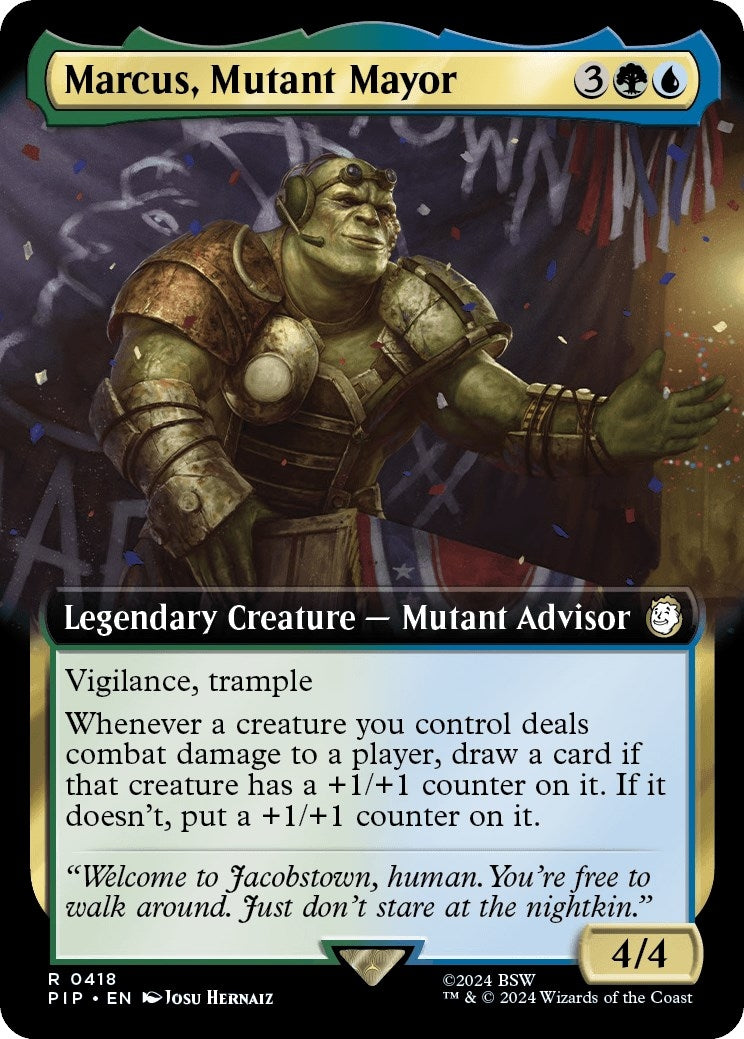 Image for Marcus, Mutant Mayor (Extended Art) (Universes Beyond: Fallout) (418) - Magic: The Gathering