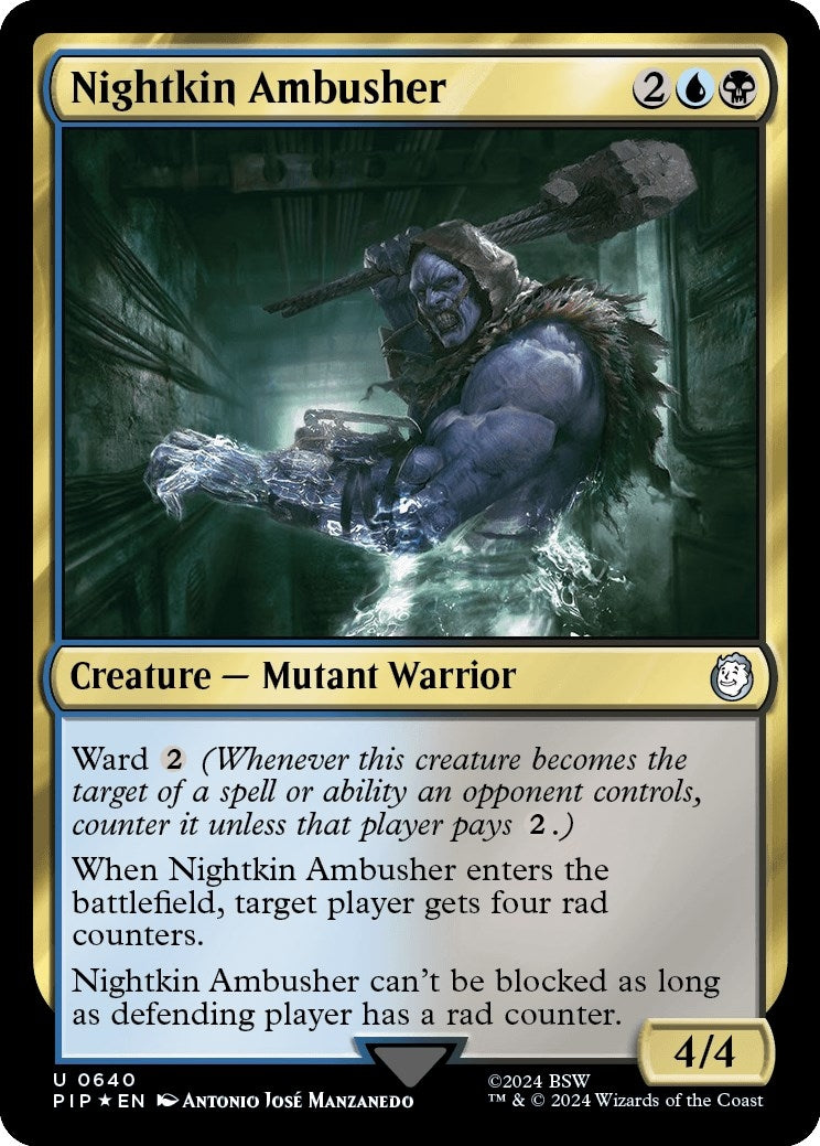 Image for Nightkin Ambusher (Surge Foil) (Universes Beyond: Fallout) (640) - Magic: The Gathering