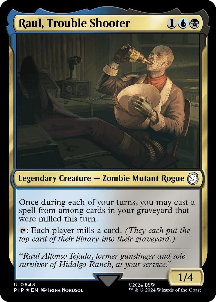 Image for Raul, Trouble Shooter (Surge Foil) (Universes Beyond: Fallout) (643) - Magic: The Gathering