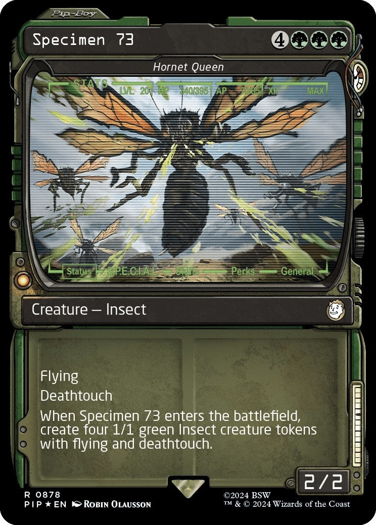 Image for Specimen 73 - Hornet Queen (Showcase) (Surge Foil) (Universes Beyond: Fallout) (878) - Magic: The Gathering