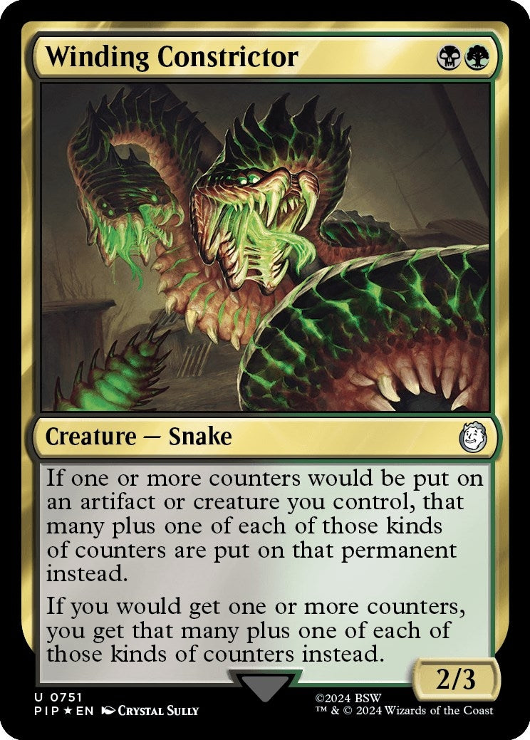 Image for Winding Constrictor (Surge Foil) (Universes Beyond: Fallout) (751) - Magic: The Gathering