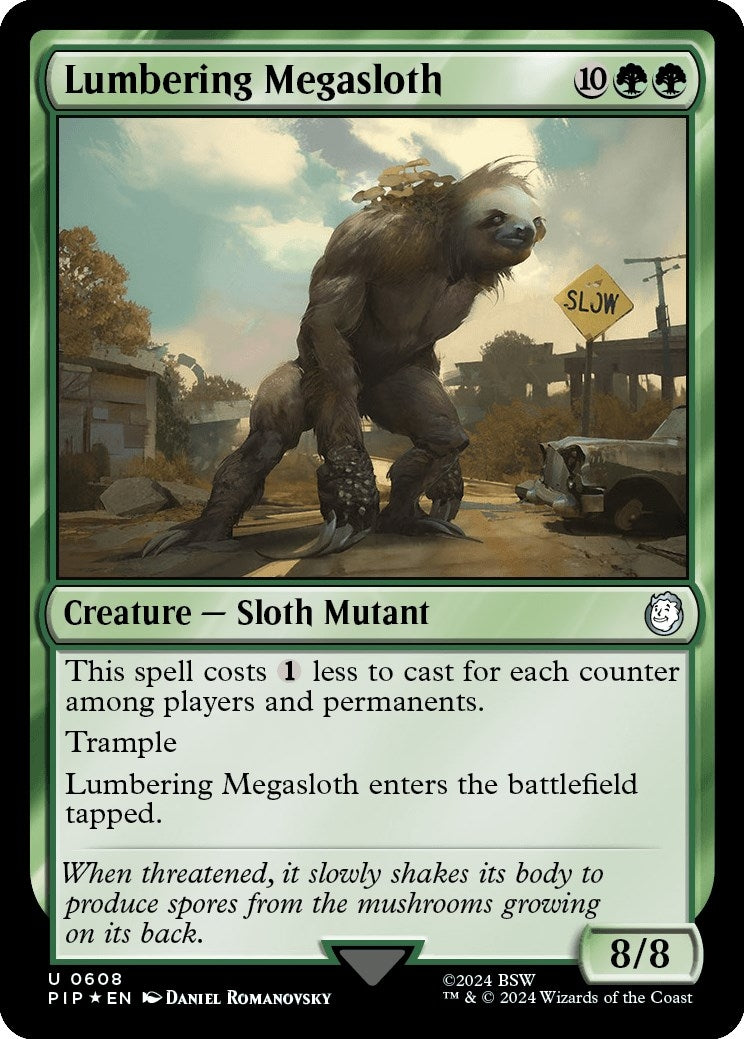 Image for Lumbering Megasloth (Surge Foil) (Universes Beyond: Fallout) (608) - Magic: The Gathering