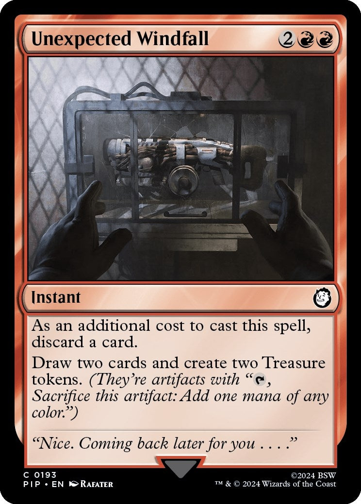 Image for Unexpected Windfall (Universes Beyond: Fallout) (193) - Magic: The Gathering