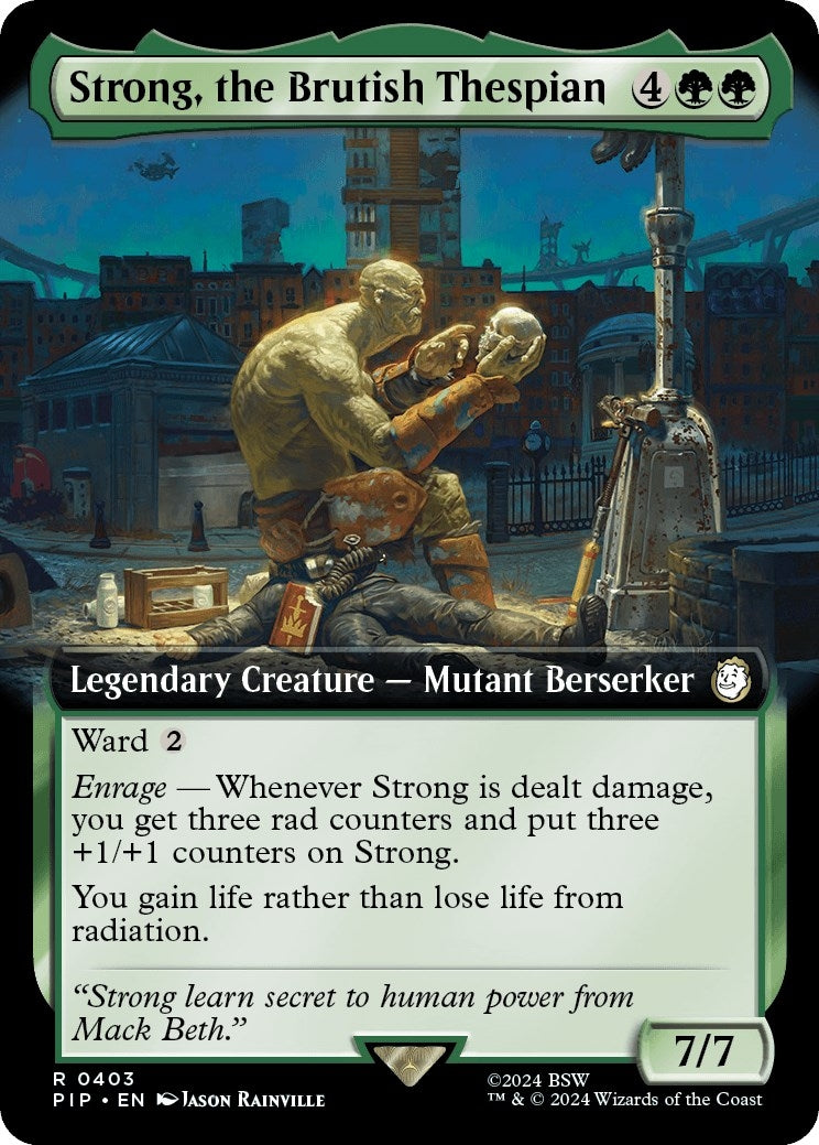 Image for Strong, the Brutish Thespian (Extended Art) (Universes Beyond: Fallout) (403) - Magic: The Gathering