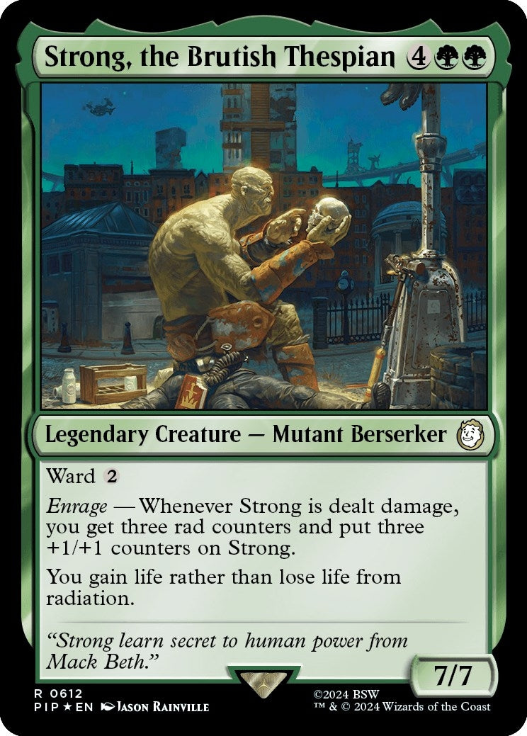 Image for Strong, the Brutish Thespian (Surge Foil) (Universes Beyond: Fallout) (612) - Magic: The Gathering