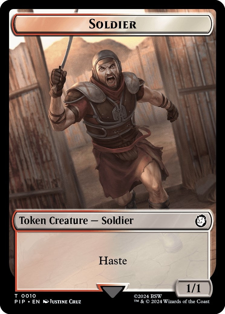 Image for Soldier (0010) // Food (0012) Double-Sided Token (Universes Beyond: Fallout) (10 // 12) - Magic: The Gathering