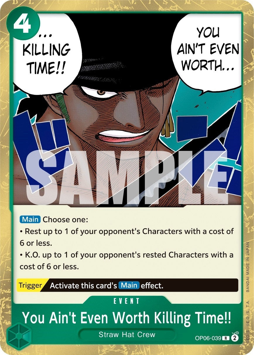 Image for You Ain't Even Worth Killing Time!! (Wings of the Captain) (OP06-039) - One Piece Card Game