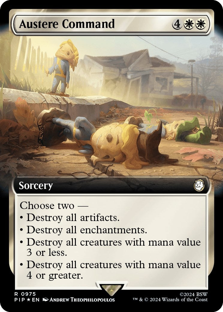 Image for Austere Command (Extended Art) (Surge Foil) (Universes Beyond: Fallout) (975) - Magic: The Gathering