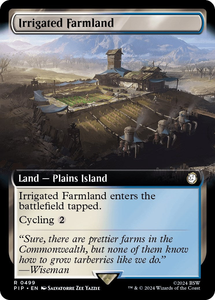 Image for Irrigated Farmland (Extended Art) (Universes Beyond: Fallout) (499) - Magic: The Gathering