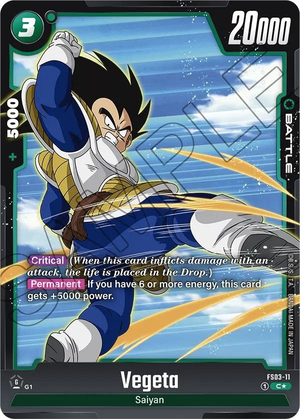 Image for Vegeta - FS03-11 (Bonus Pack Alternate Art) (Starter Deck 3: Broly) (FS03-11) - Dragon Ball Super: Fusion World