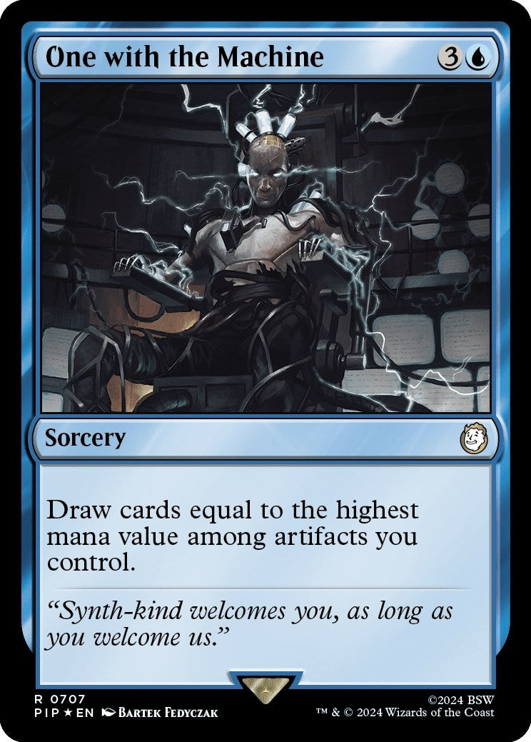 Image for One with the Machine (Surge Foil) (Universes Beyond: Fallout) (707) - Magic: The Gathering